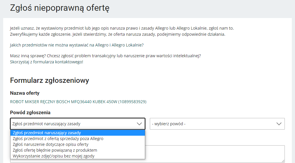 Jak zgłosić na Allegro nieuczciwego sprzedawcę.