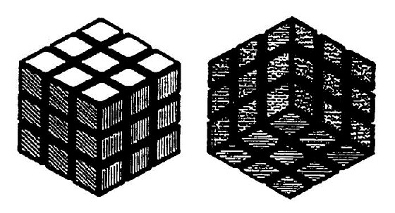 Trójwymiarowy znak towarowy Kostki Rubika.